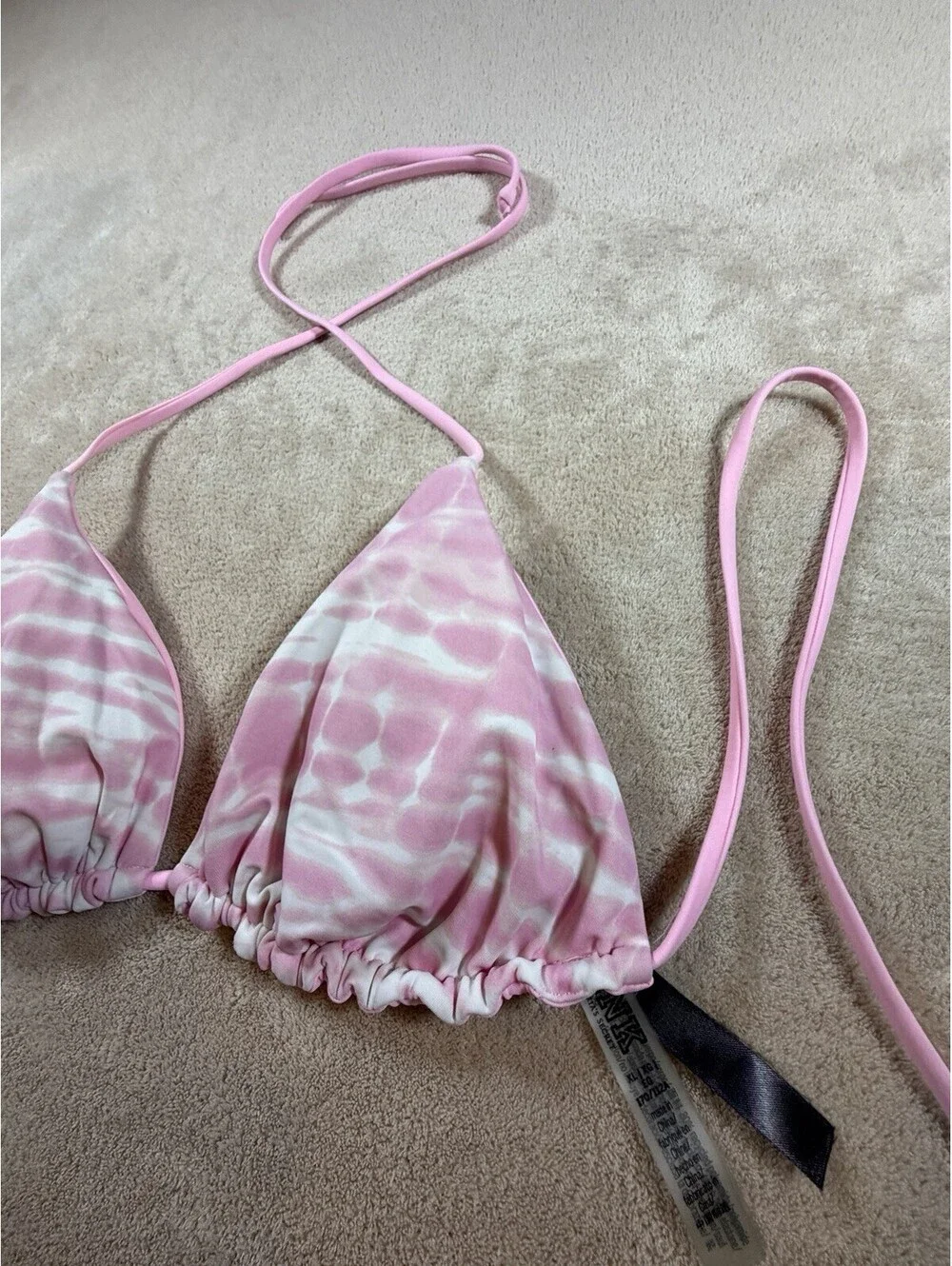 Frankies Bikinis x Victoria’s Secret PINK Tavi Bikini Top 34B Pink Cloud